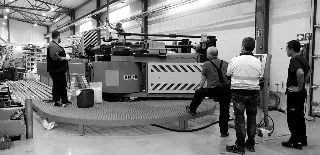 CH220 CNC being installed overview from front